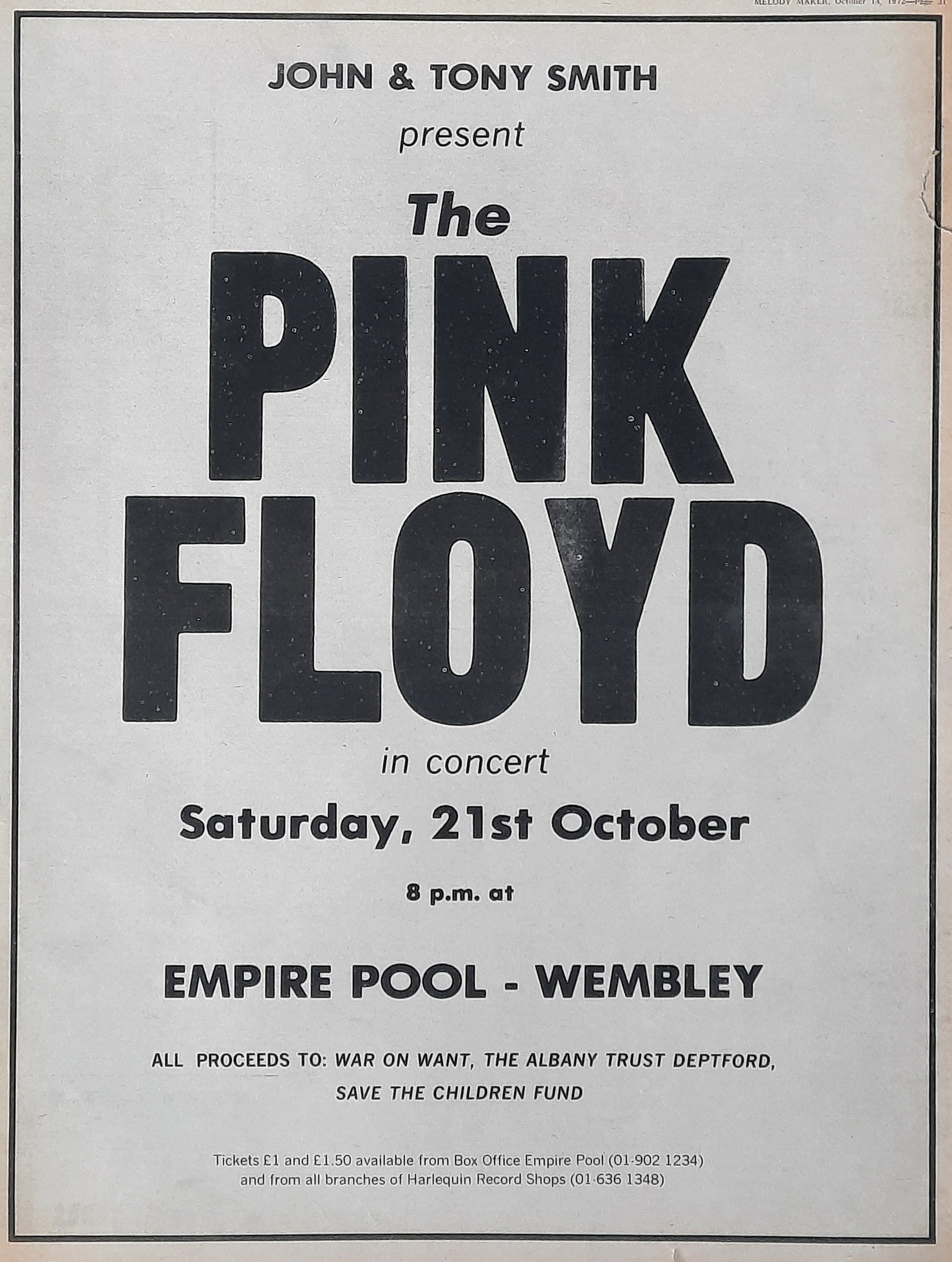 Pink Floyd Concert Poster