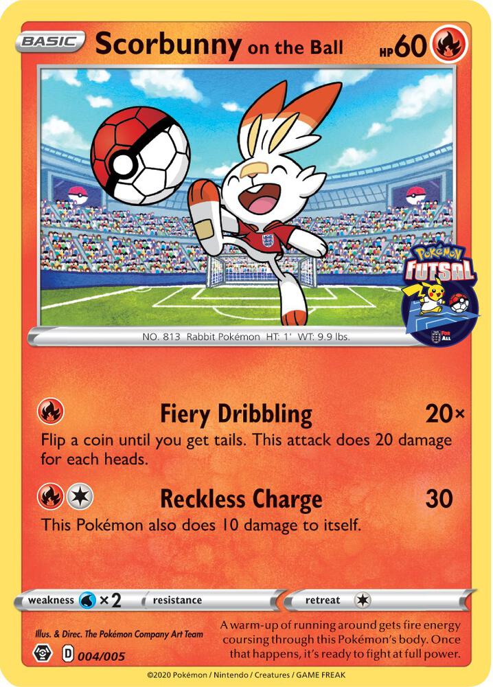 Scorbunny on the Ball (Pokémon Futsal Collection) #4