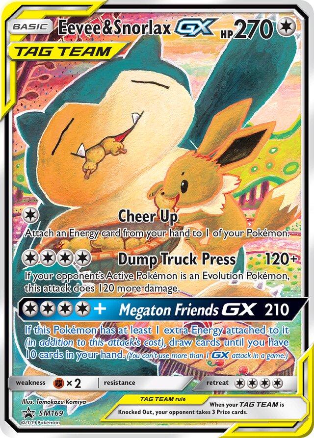 Eevee & Snorlax-GX (SM Black Star Promos) #SM169