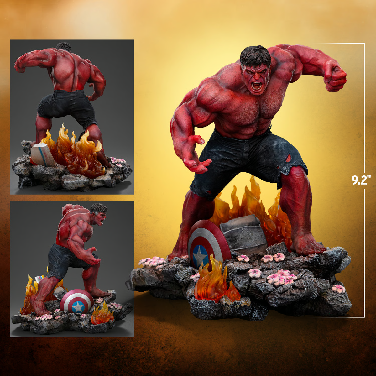 Iron Studios 1/10 Art Scale Statue RED HULK Marvel Comics