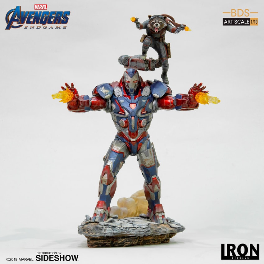 Iron Studios 1:10 Avengers: Endgame Iron Patriot & Rocket BDS Art Statue