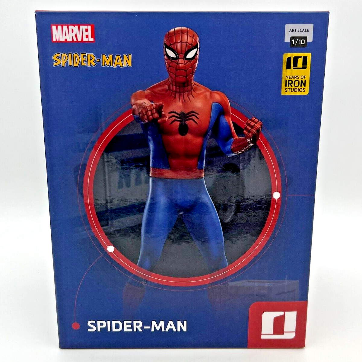 Iron Studios Spider-Man Statue Figure 1:10 Marvel Comics Red Blue Suit Mega Rare