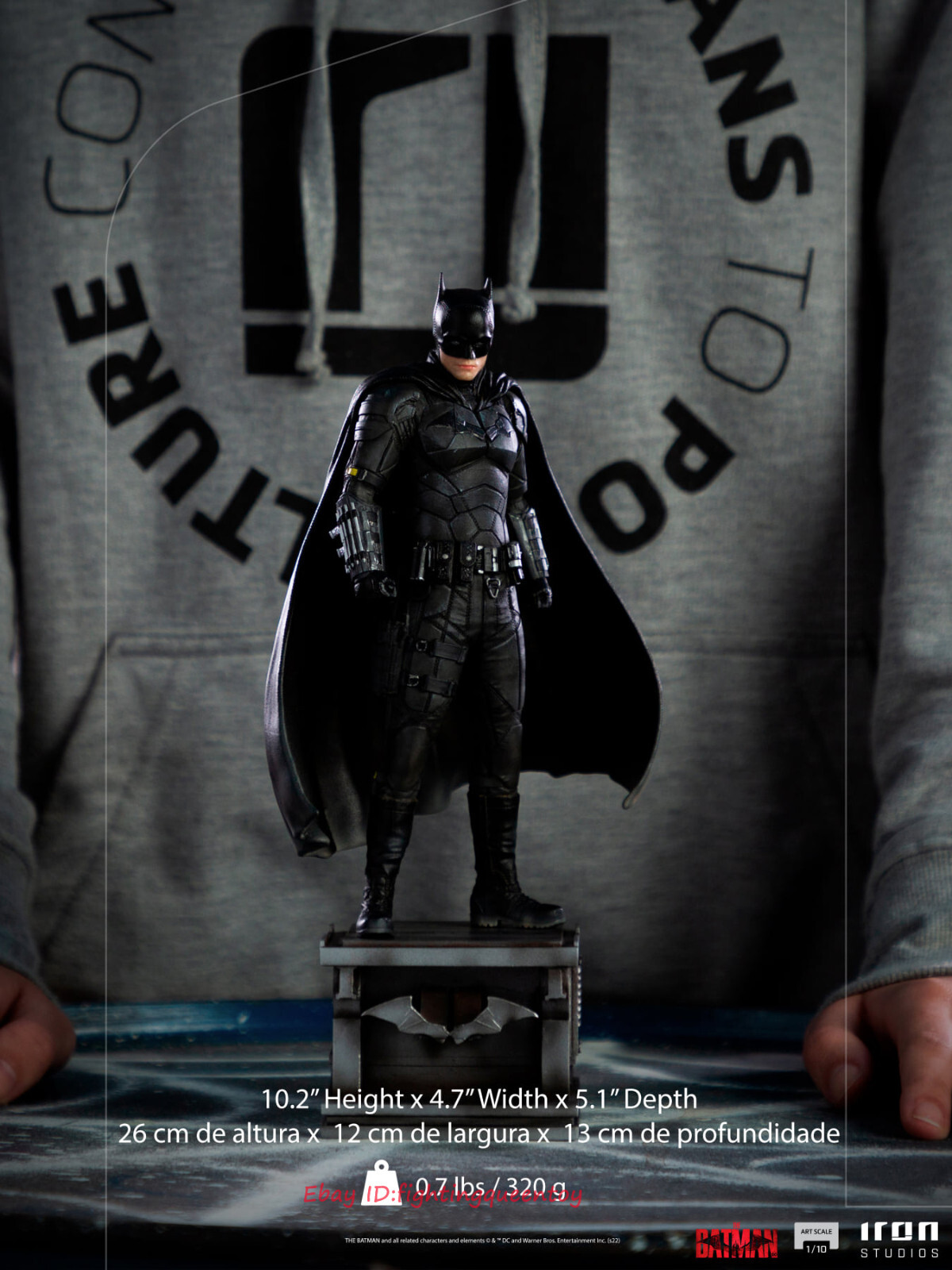 Iron Studios The Batman 2022 Art Scale 1/10 Polystone Statue Robert Pattinson