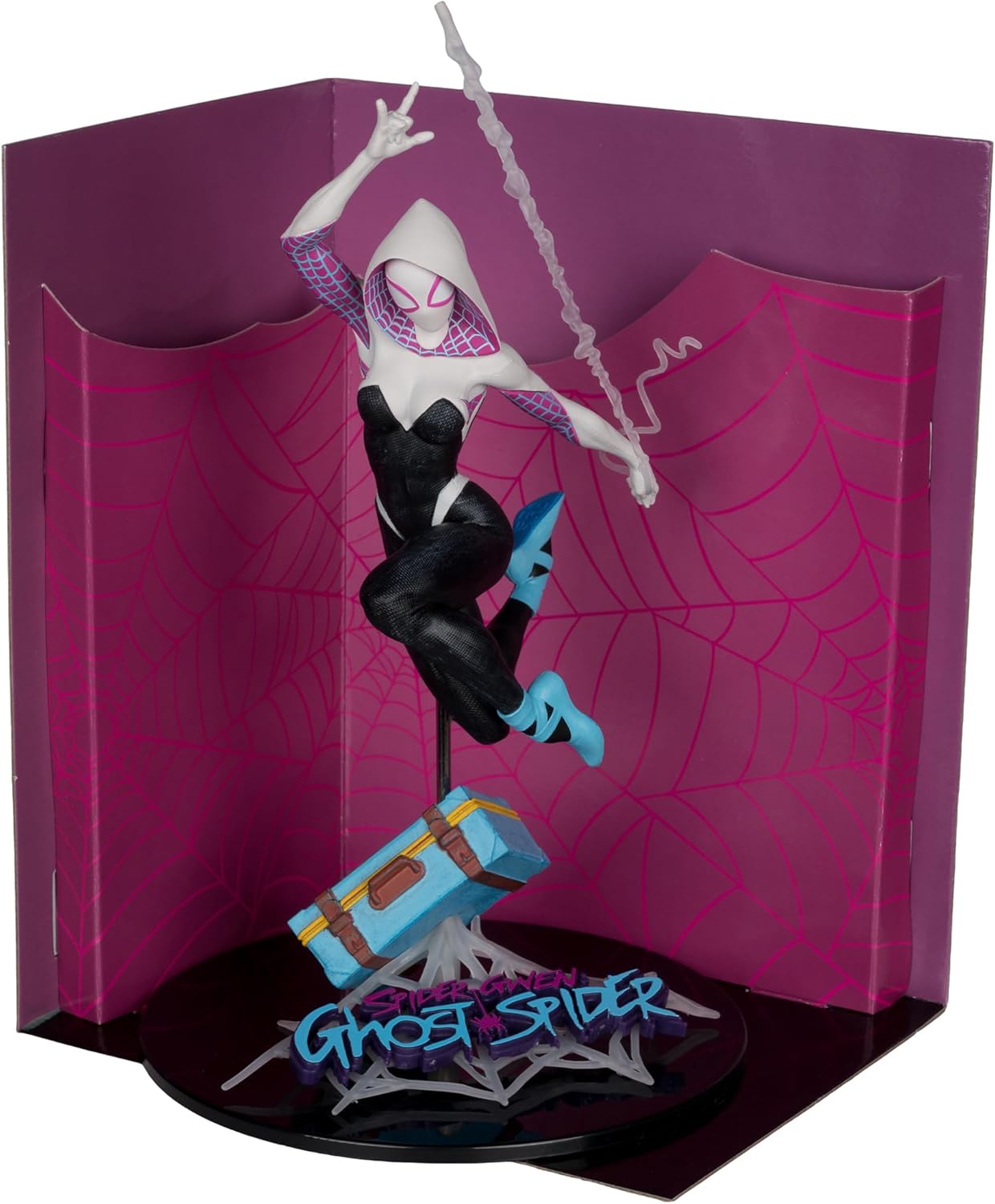 Marvel Collectible Statue 1/10 Scale Posed Scene - Ghost Spider Gold Label