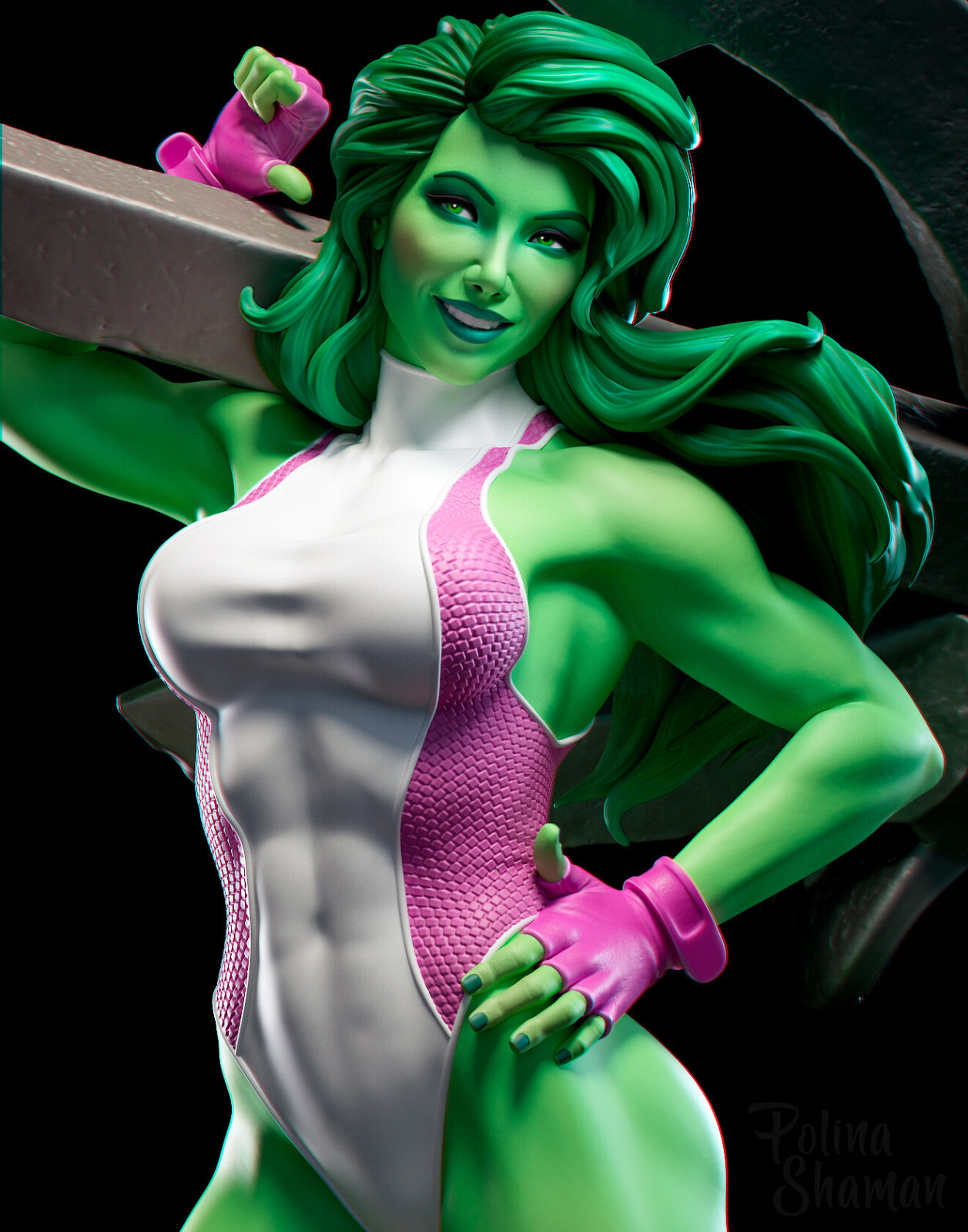 Professionally Painted Marvel She-Hulk Statue 1/4 Sexy Figure !!!