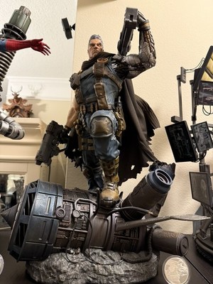 XM Studios Marvel Cable 1/4 Statue w Extras + Cape +Bear+Coin