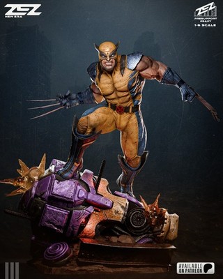 XM Studios Wolverine 1/4 scale statue on Sentinel base with Art Print