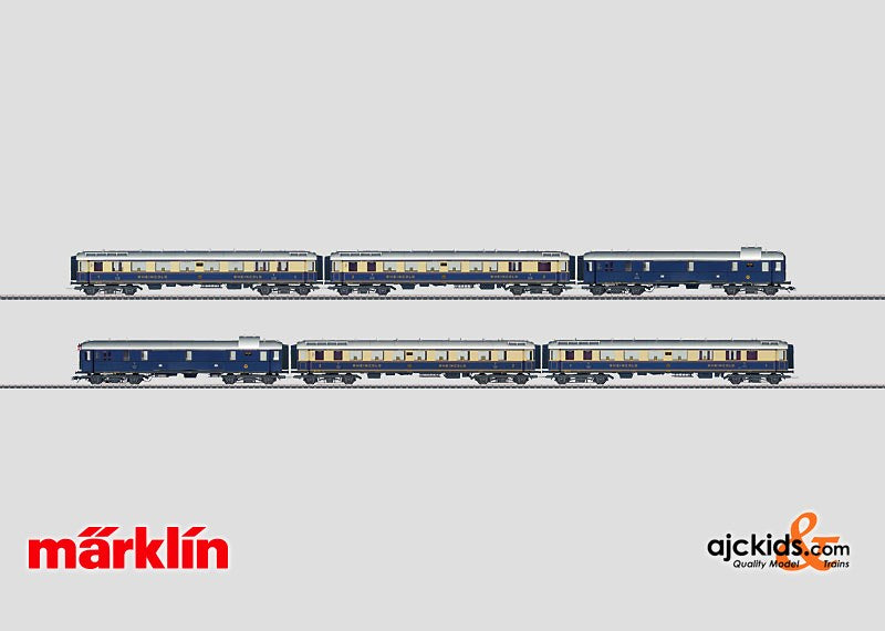 Marklin 42283 Rheingold Schnellzugwagen-Set Epoche II (6-Car Set)