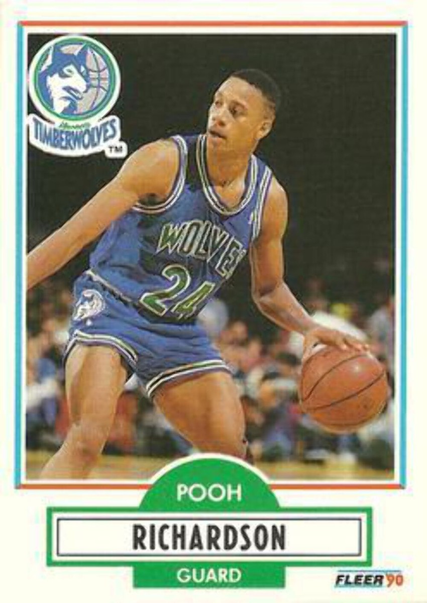 1990-91 Fleer Pooh Richardson Rookie RC #116 Timberwolves