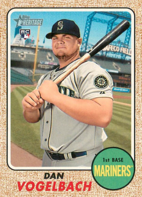 2017 Topps Heritage #613 Dan Vogelbach RC SP Rookie Mets