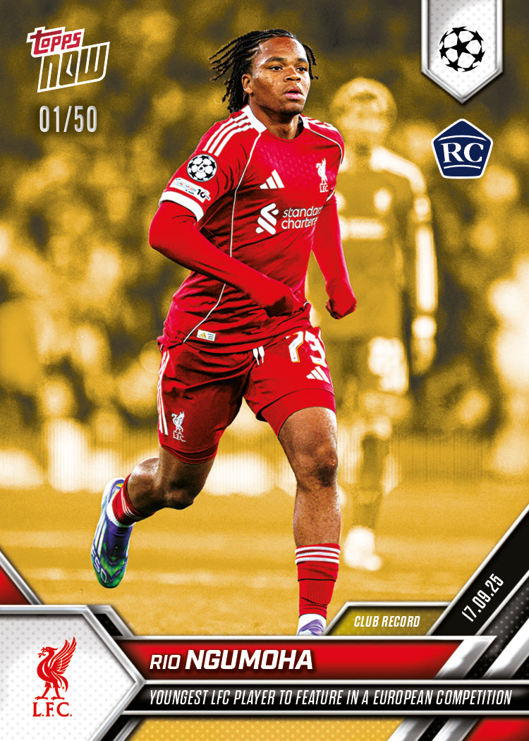 2024 Topps Now UCL Soccer Rio Ngumoha Rookie #14