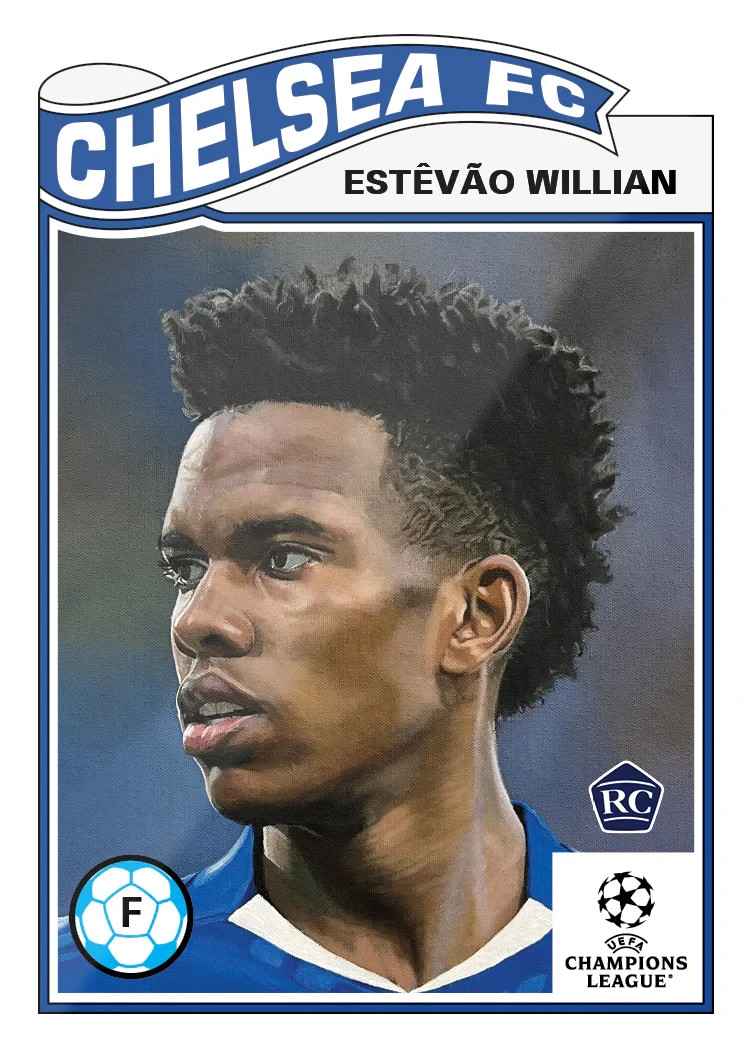 2025 TOPPS LIVING SET CHAMPIONS LEAGUE ESTEVAO WILLIAN Rookie #825 RC