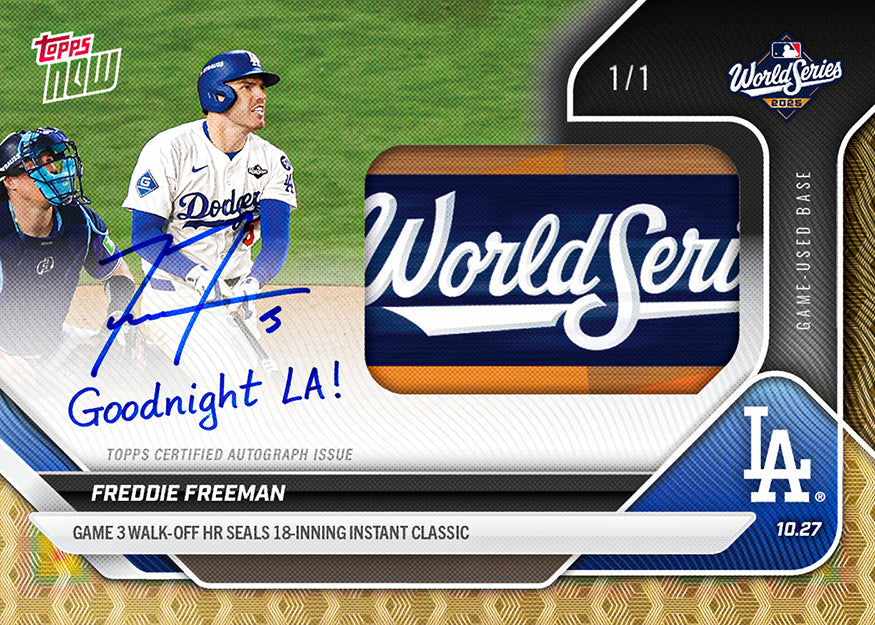2025 Topps Now - Freddie Freeman #908 World Series Home Run Dodgers