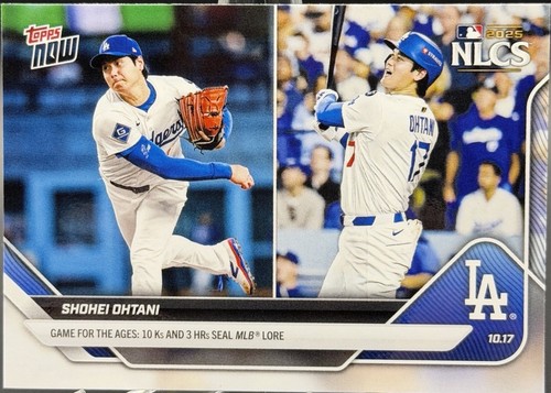 2025 TOPPS NOW - SHOHEI OHTANI 10 Ks 3 HRs #884