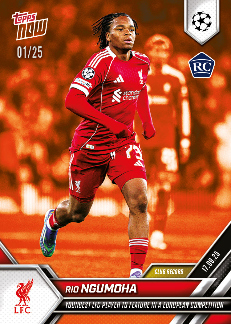 2026 Topps Now UCL Soccer Rio Ngumoha Rookie #14
