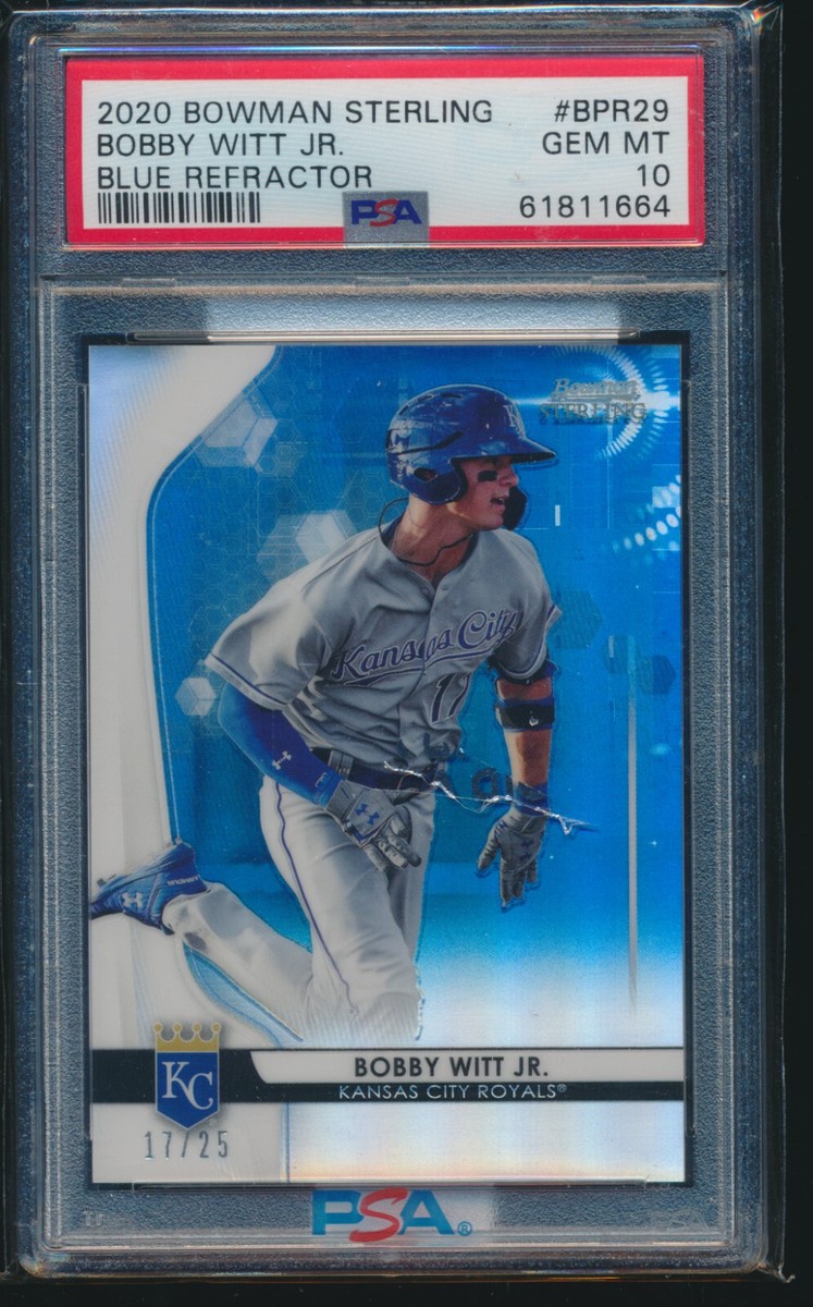 Bobby Witt Jr. Auto 2020 Bowman Sterling Blue Refractor RC
