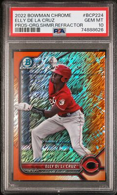 Elly De La Cruz 2022 Bowman Chrome Draft ORANGE REFRACTOR