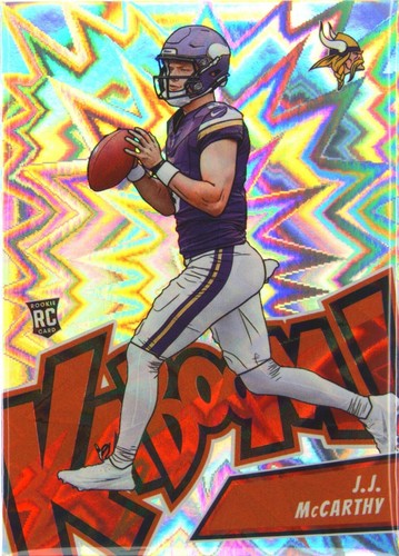 J.J. McCarthy Rookie 2024 Panini Absolute #110 Red & Blue (RC)