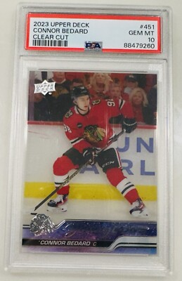 2023-24 Upper Deck Series 2 Connor Bedard Young Guns CLEAR CUT #451 RC