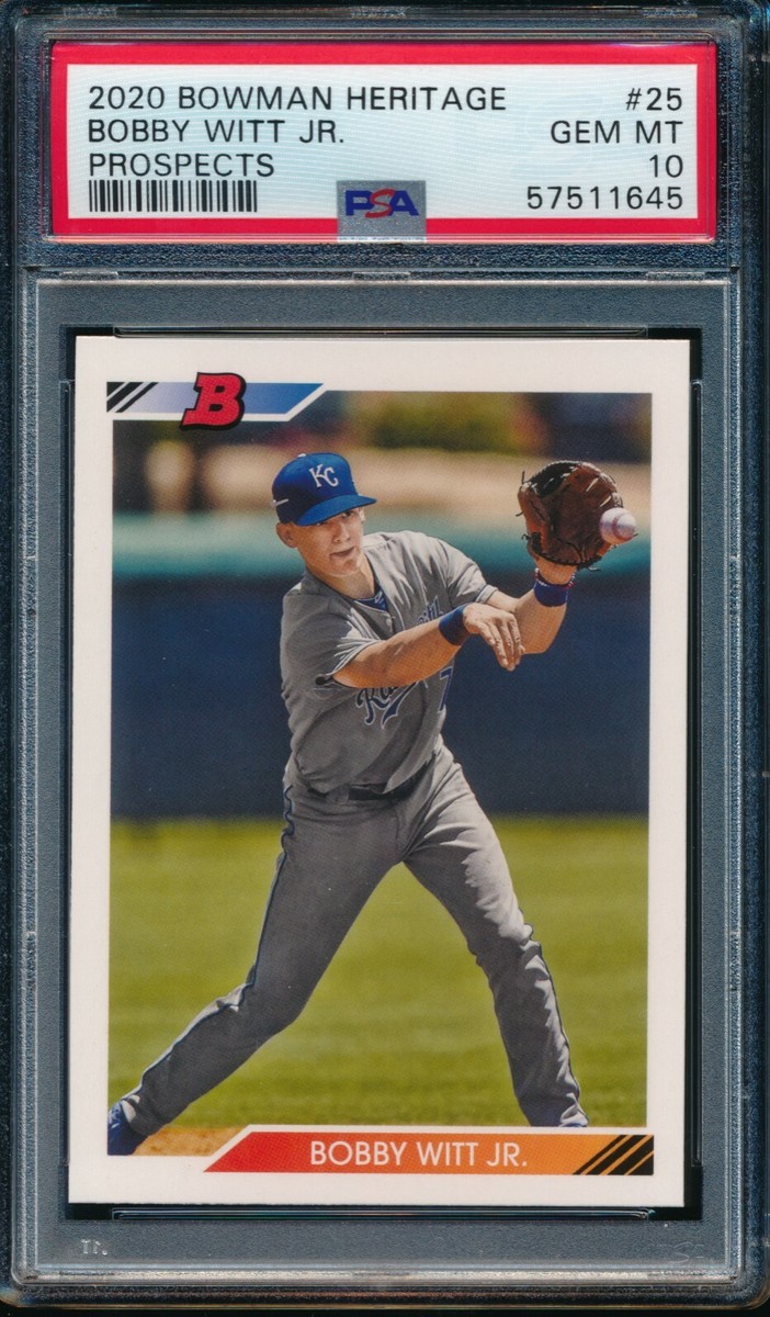 BOBBY WITT JR. 2020 Bowman Heritage Paper Royals Rookie Card RC