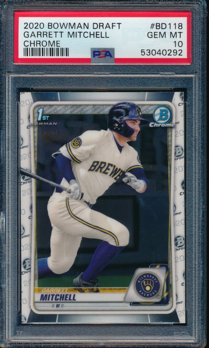 GARRET MITCHELL 1st 2020 Bowman Chrome Draft 6th Overall Pick RC
