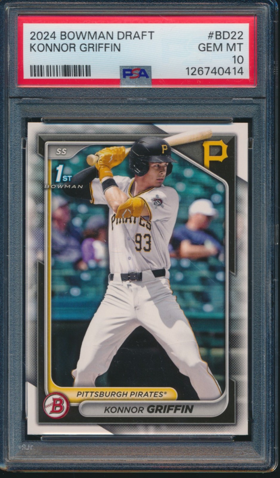 KONNOR GRIFFIN 1st 2024 Bowman Draft Paper PIRATES Rookie RC