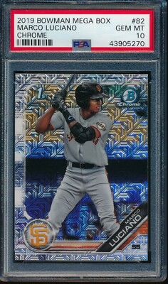 MARCO LUCIANO 1st 2019 Bowman Chrome Mega Box Mojo Refractor RC