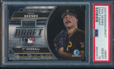 PAUL SKENES 1st 2023 Bowman Chrome Draft Night PIRATES Rookie RC
