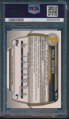 PAUL SKENES 2023 Bowman Chrome Draft REFRACTOR PIRATES RC