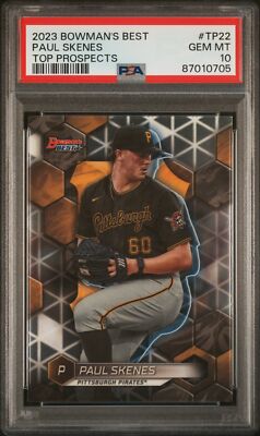 PAUL SKENES 2023 Bowman Chrome WAVE REFRACTOR Pirates Rookie Card RC