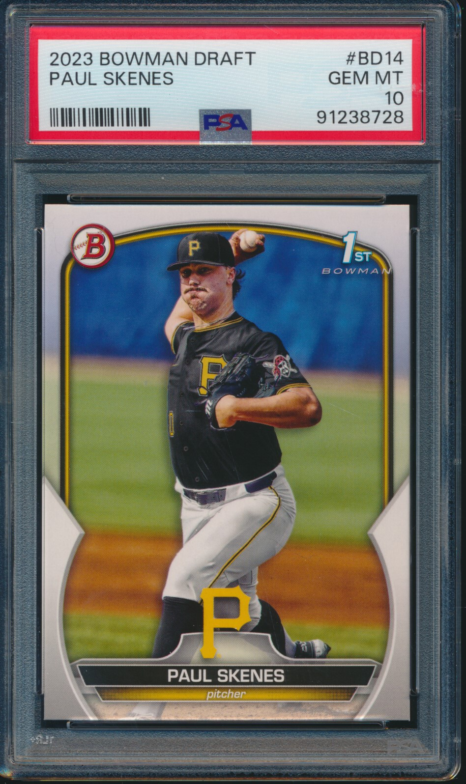 PAUL SKENES 2023 Bowman Draft Paper PIRATES Rookie Card RC