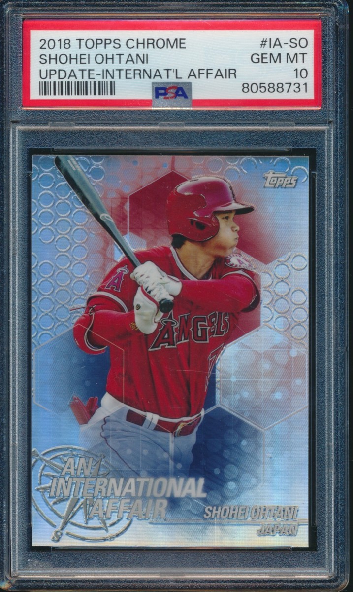 SHOHEI OHTANI 2018 TOPPS CHROME UPDATE INT'L AFFAIR REFRACTOR RC