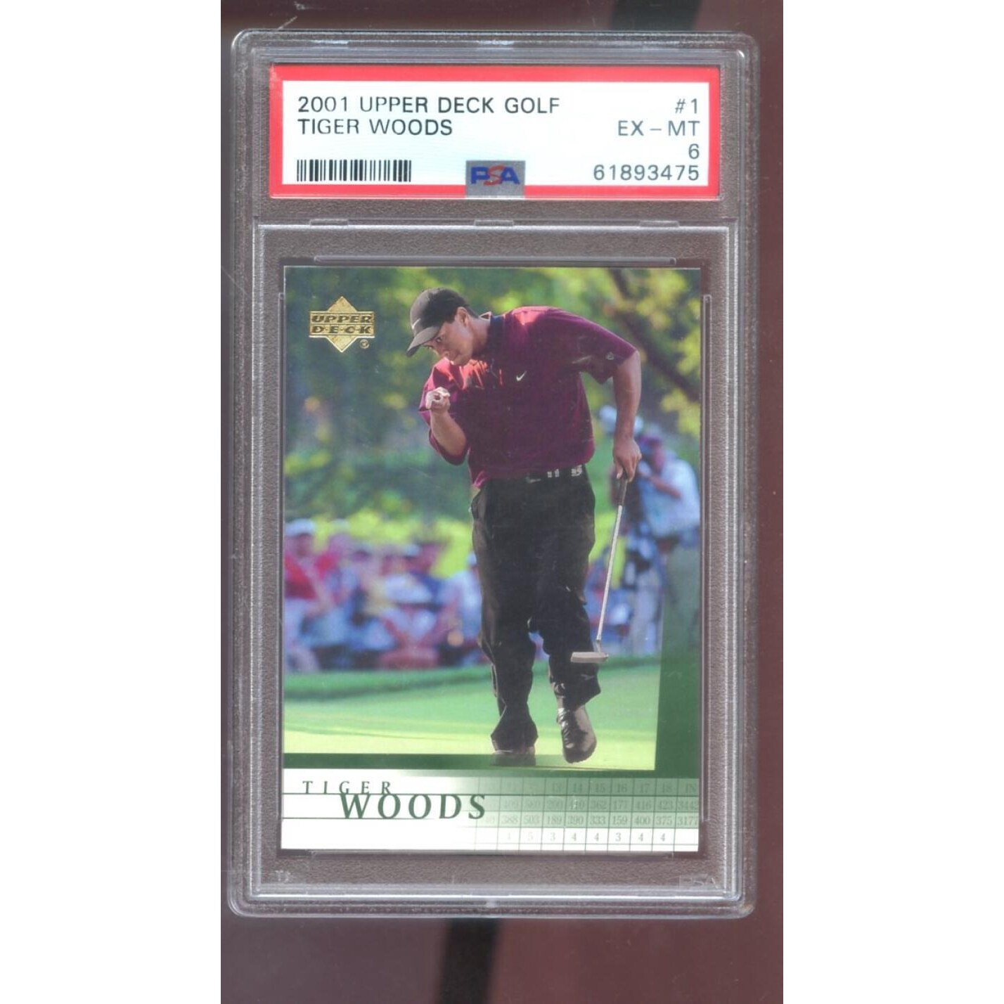 Tiger Woods RC 2001 Upper Deck #1 PGA Masters Win Rookie Card