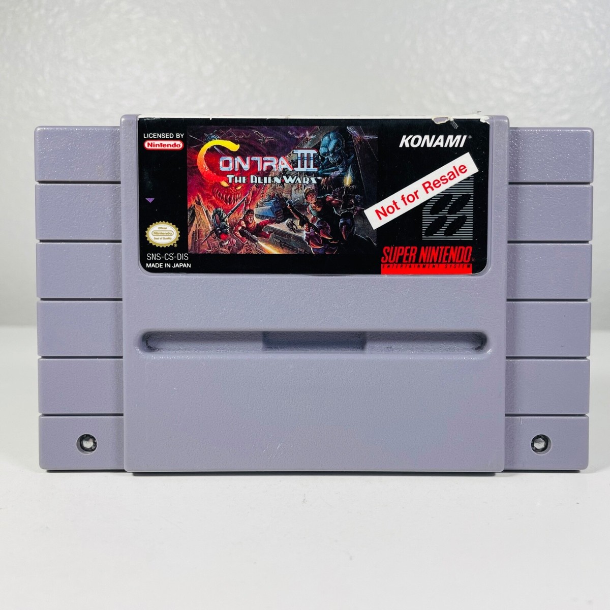Contra III The Alien Wars Not for Resale (JP SNES)