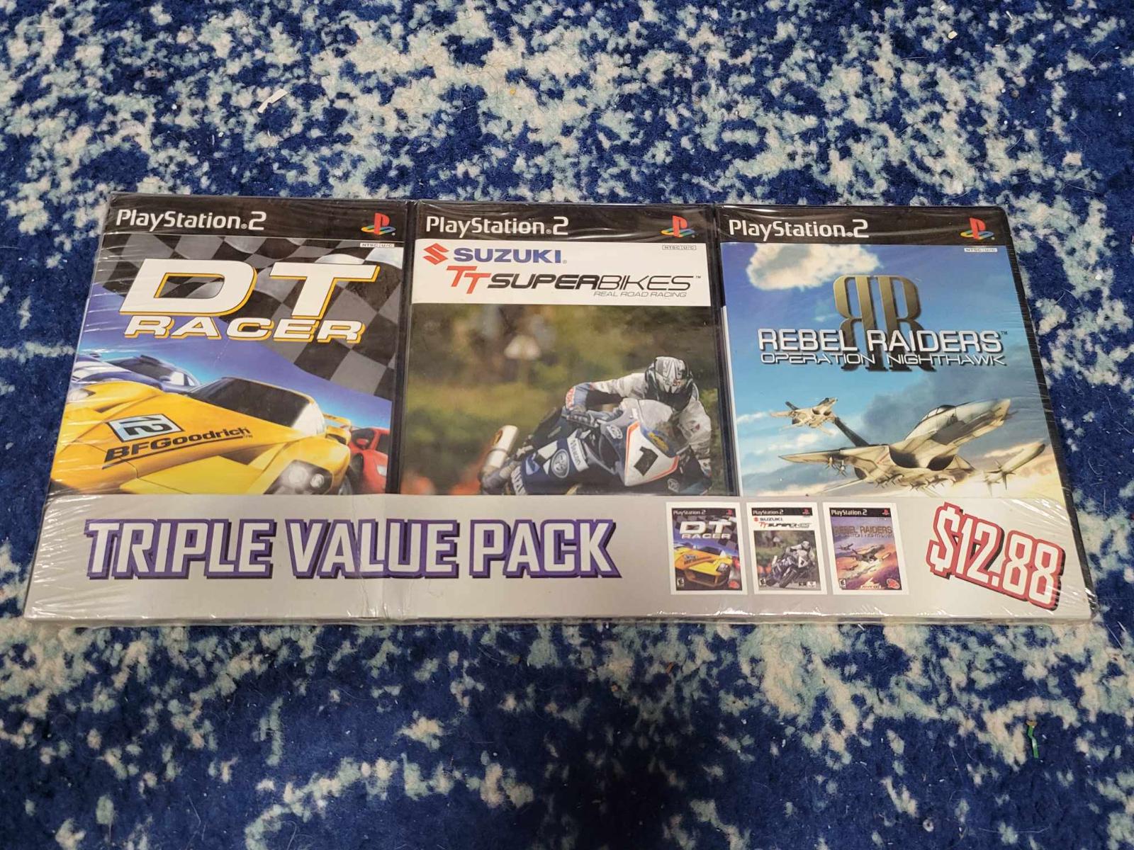 Triple Value Pack DT Racer, Suzuki TT Superbikes, Rebel Raider (PlayStation 2)