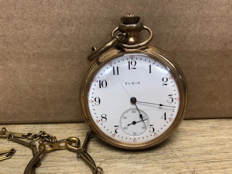 Elgin Grade 313 15-Jewel 16s Open Face Pocket Watch
