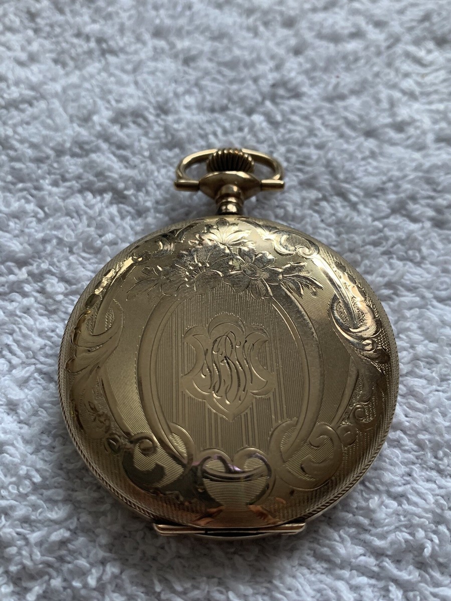 Elgin Hunter Case Pocket Watch Gold-Filled Engraved