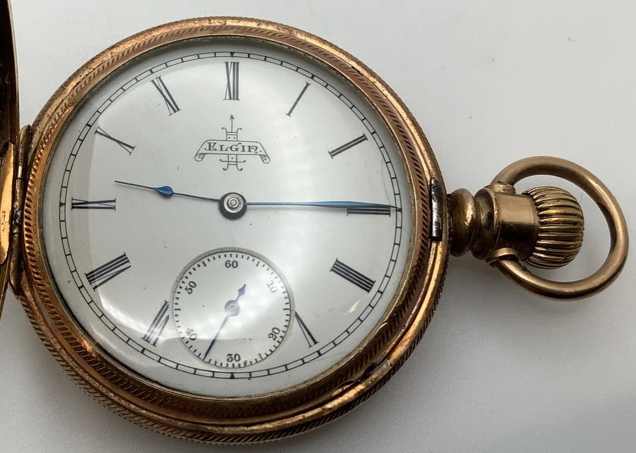 Elgin 6-Size Gold Filled Hunter Pocket Watch
