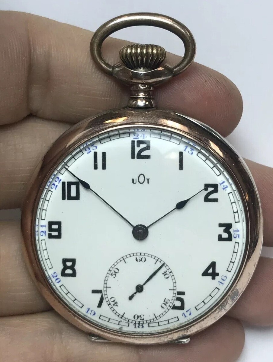 German 800 Silver Open-Face Pocket Watch