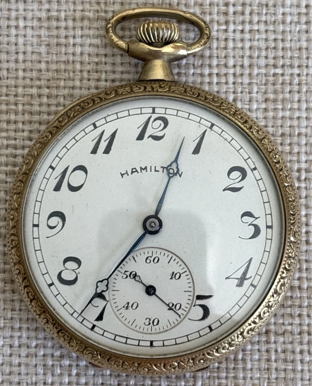 Hamilton 12 Size Pocket Watch Nickel Case
