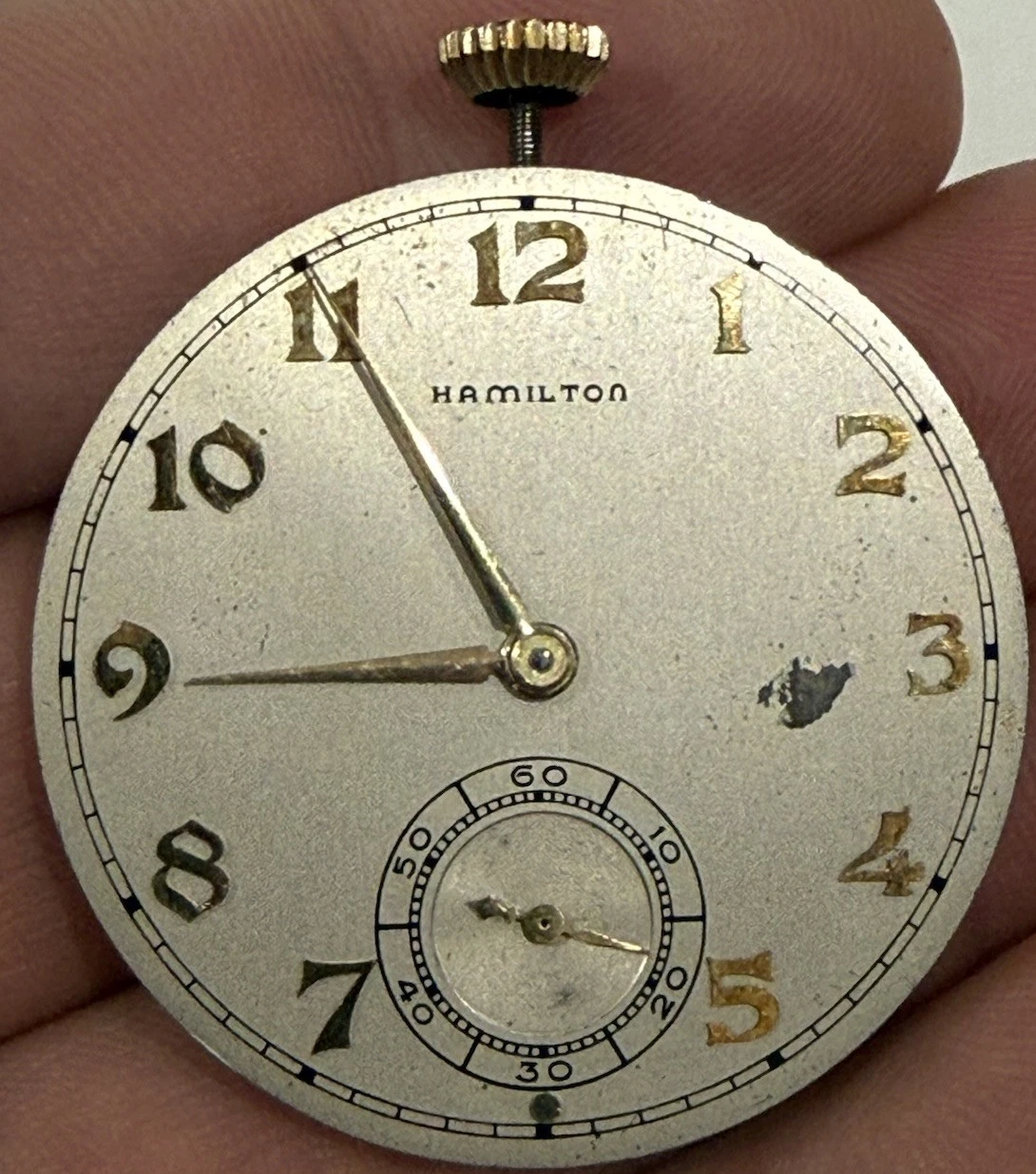 Hamilton 917 10s Open Face Pocket Watch 17 Jewel