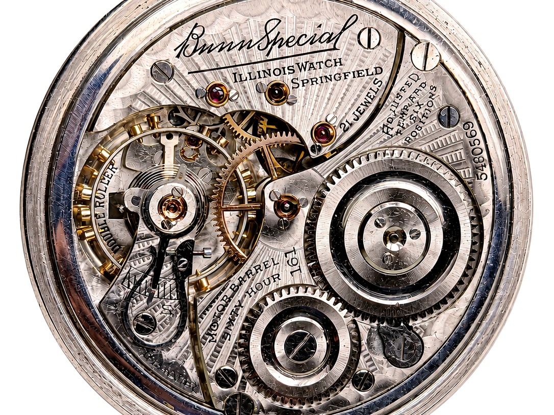 Illinois Bunn Special 21 Jewels Grade 161 16s Pocket Watch Movement