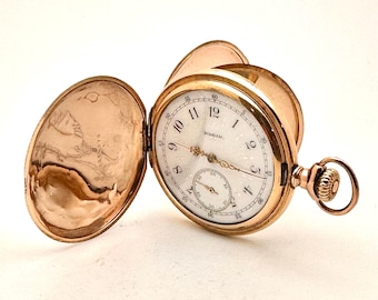 Illinois Watch Co. Hunter Case Pocket Watch 12s