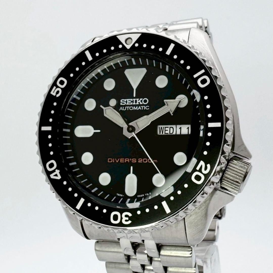Seiko Automatic Diver's 200m Black Dial 38.5mm Men's Watch