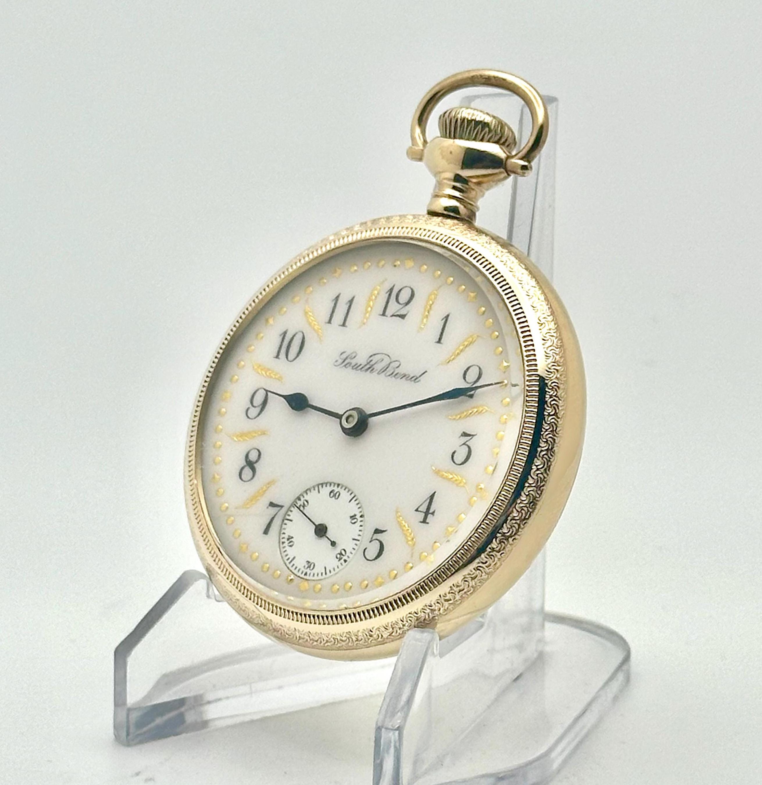 South Bend Pocket Watch Open Face Gold Filled