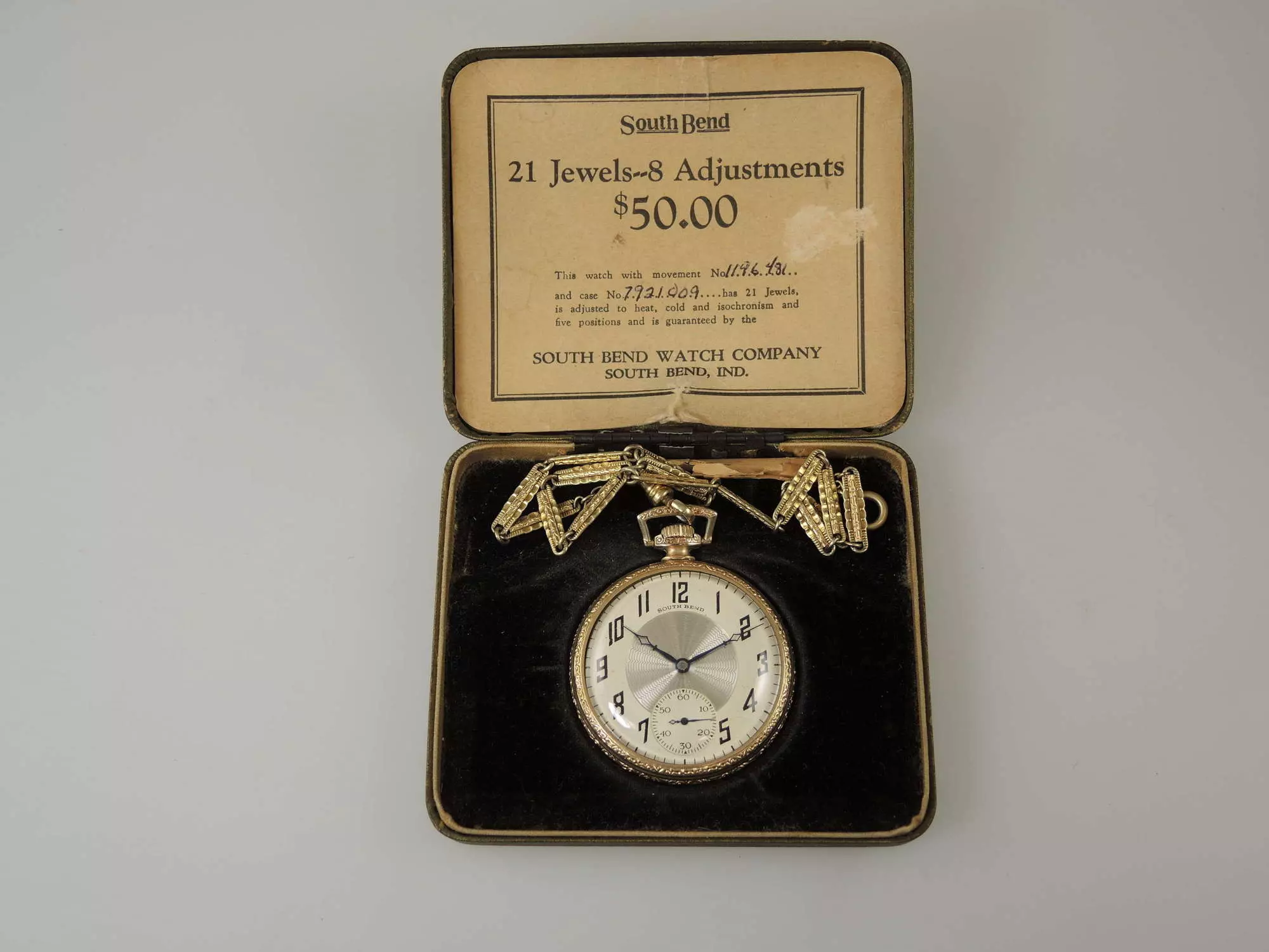 South Bend Studebaker 21 Jewel Pocket Watch