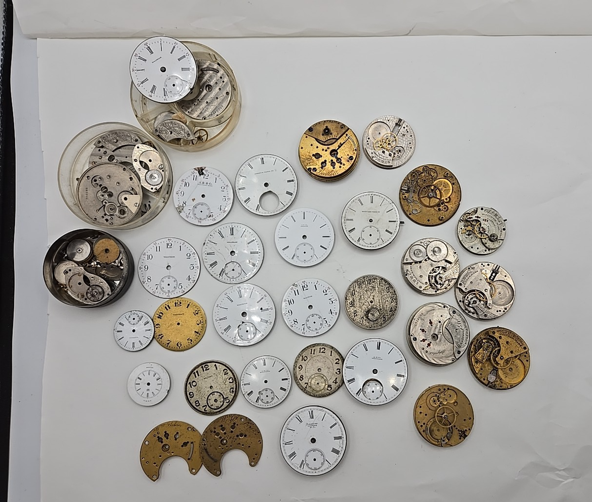 Vintage American Pocket Watch Enamel Dial Lot