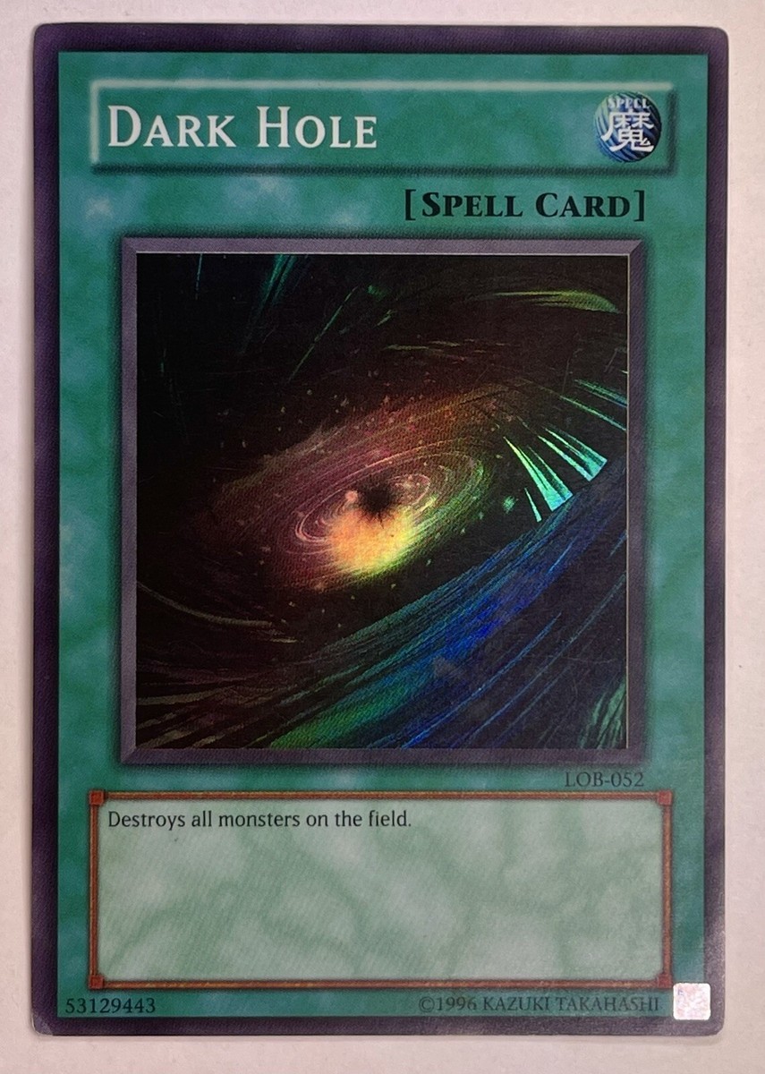 Dark Hole (Legend of Blue Eyes White Dragon) LOB-052 Super Rare 1st Edition