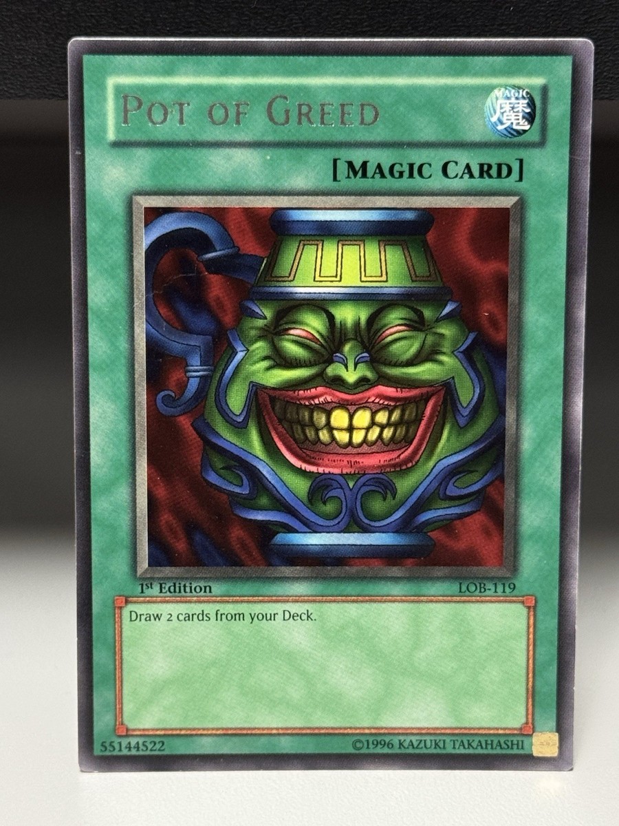 Pot of Greed (Legend of Blue Eyes White Dragon) LOB-119 Rare 1st Edition