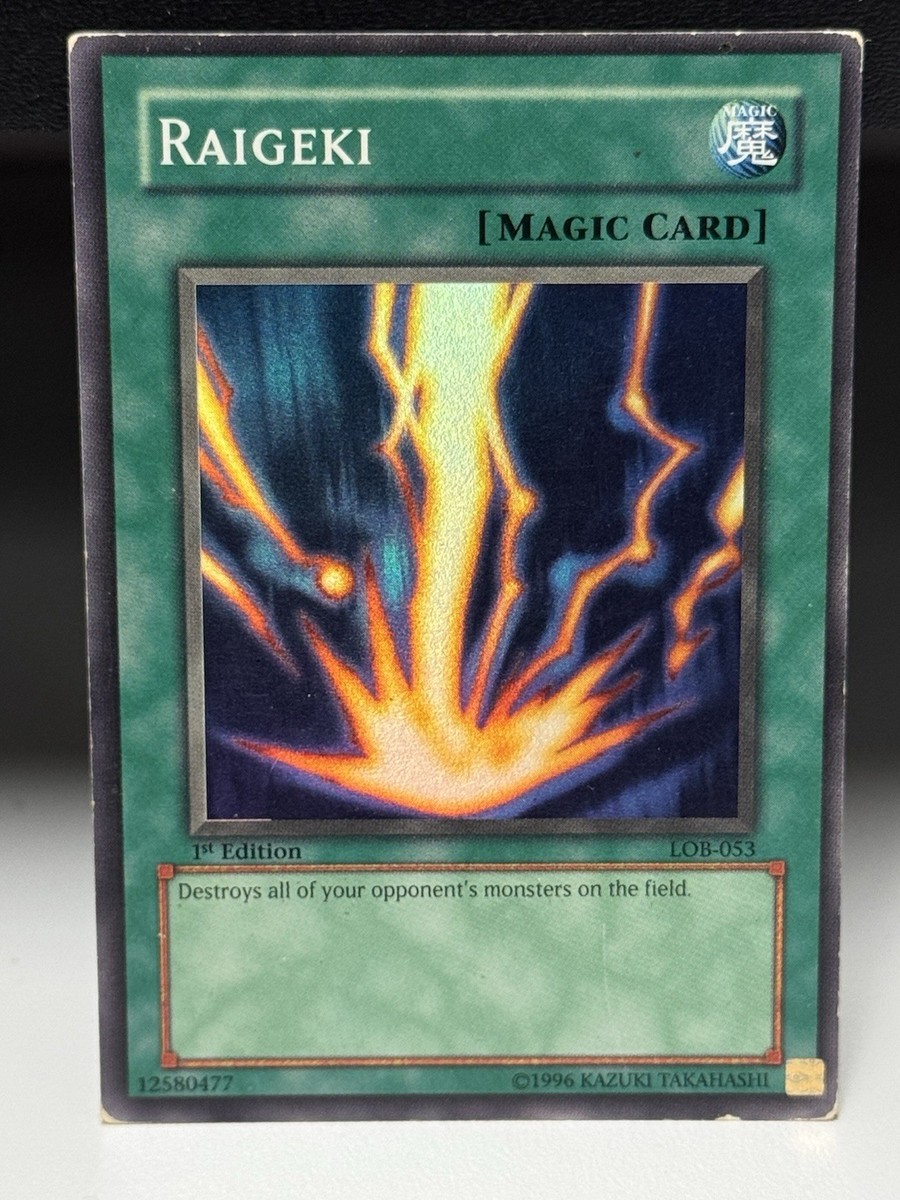 Raigeki (Legend of Blue Eyes White Dragon) LOB-053 Super Rare 1st Edition